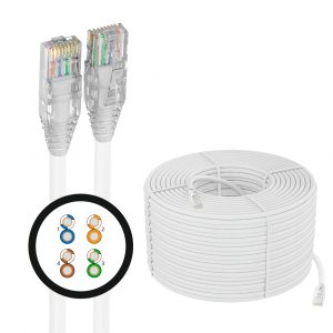 Витая пара / 4PH 4PH-R90919 / 4PH Кабель LAN витая пара 100m в бухте, UTP кат.5e, CCA 4х2х0,5 (24AWG), одножильный (Solid), белый, 4PH-R90919