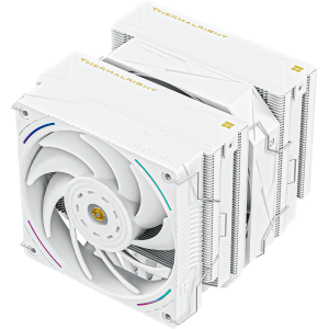 Кулер для процессора / Thermalright RP130-U-WH / Кулер для процессора/ CPU Cooler Thermalright Royal Pretor 130 Ultra White (4-pin PWM, 158mm, Ni/Cu, 7x6mm, 1x120mm ARGB +1x130mm, 69CFM/81.88CFM, 27dBA/28.3dBA, 2150RPM/1750RPM, S 1200, 1700, 1851, 115X, 2011, 2066, AM4, AM5, white)