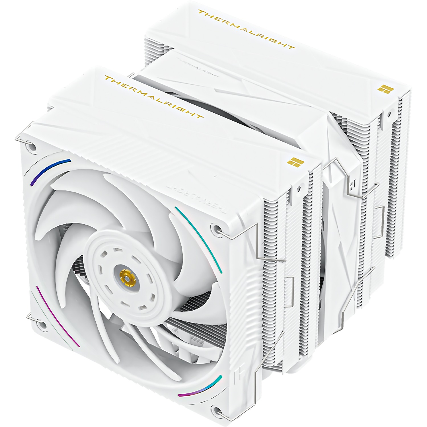 Кулер для процессора / Thermalright RP130-U-WH / Кулер для процессора/ CPU Cooler Thermalright Royal Pretor 130 Ultra White (4-pin PWM, 158mm, Ni/Cu, 7x6mm, 1x120mm ARGB +1x130mm, 69CFM/81.88CFM, 27dBA/28.3dBA, 2150RPM/1750RPM, S 1200, 1700, 1851, 115X, 2011, 2066, AM4, AM5, white)