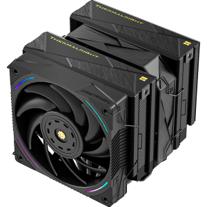 Кулер для процессора / Thermalright RP130-U-BL / Кулер для процессора/ CPU Cooler Thermalright Royal Pretor 130 Ultra Black (4-pin PWM, 158mm, Ni/Cu, 7x6mm, 1x120mm ARGB +1x130mm, 69CFM/81.88CFM, 27dBA/28.3dBA, 2150RPM/1750RPM, S 1200, 1700, 1851, 115X, 2011, 2066, AM4, AM5, black)