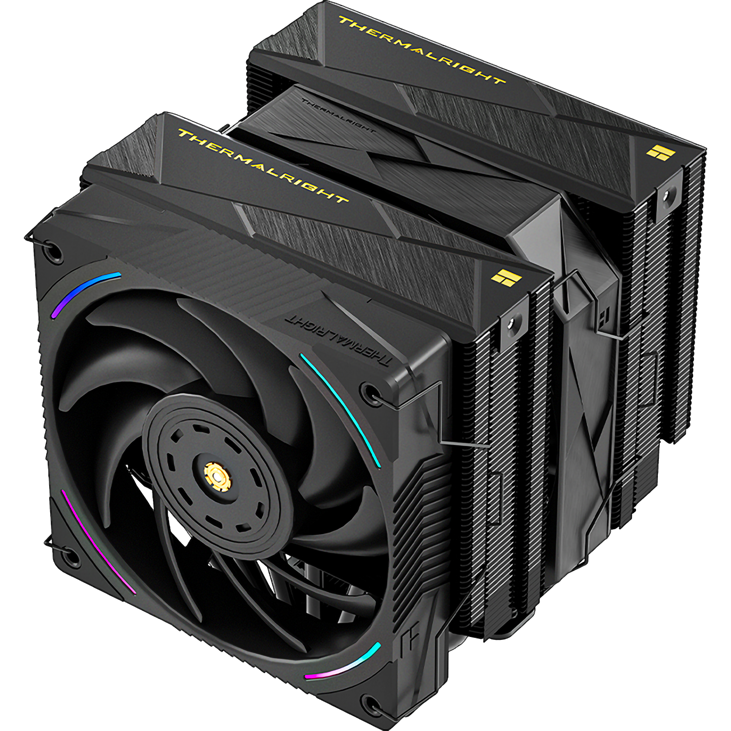 Кулер для процессора / Thermalright RP130-U-BL / Кулер для процессора/ CPU Cooler Thermalright Royal Pretor 130 Ultra Black (4-pin PWM, 158mm, Ni/Cu, 7x6mm, 1x120mm ARGB +1x130mm, 69CFM/81.88CFM, 27dBA/28.3dBA, 2150RPM/1750RPM, S 1200, 1700, 1851, 115X, 2011, 2066, AM4, AM5, black)