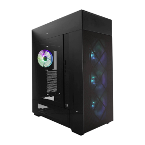 Корпус без блока питания / InWin IW-CS-MFDELU-BLK / Корпус без блока питания/ Case InWin Modfree Deluxe, Full-Tower, TG, 4x140mm ARGB, 2xUSB-A 3.0 + 1xUSB-C 3.2, E-ATX, ATX, mATX, mITX Black