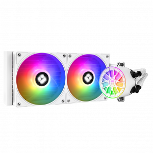 Система жидкостного охлаждения / Thermalright A-ELITE-WH-240-ARGB-V6 / Система жидкостного охлаждения/ Water Cooling System Thermalright Aqua Elite 240 V6 (240mm, White, ARGB/ Fans 2x120mm, 70.84CFM, 29.8dBA, 2000RPM/ Pump height 53.5mm, 2800RPM, Rad thickness 27mm/ S 1700, 1200, 1851, 115X, AM5, AM4)