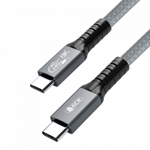 Кабель USB4 / GreenConnect GCR-57108 / GCR Кабель USB4 Type-C, 0.3m, серый, 40Gbps, 240W, 8K60Hz, GCR-57108