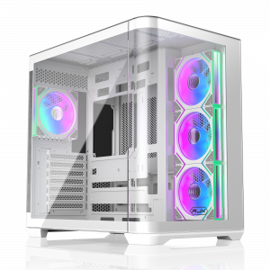 Корпус без блока питания / RAIJINTEK 0R20B00254 / Корпус без блока питания/ Case Raijintek ATREUS BT4, Midi-Tower, TG, 4x120mm ARGB, 2xUSB-A 3.0 + 1xUSB Type-C , E-ATX, ATX, mATX, mITX White
