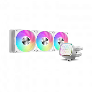 Водяное охлаждение для процессора / SAMA L50-WHWAYX03-G / Водяное охлаждение для процессора/ Water Cooling System SAMA L50 360WH (320W, 360mm, White, ARGB/ Fans 3x120mm, 72.3CFM, 28dBA, 2200RPM/ Pump height 65mm, 30dBA, 3000RPM, Rad thickness 27mm/ S 1851, 1700, 1200, 115X, AM5, AM4)