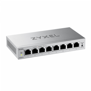 Коммутатор / ZYXEL GS1200-8V3-EU0101F / Коммутатор/ ZYXEL Web-managed Gigabit Switch Zyxel GS1200-8v3, 8xRJ-45 1G, desktop, fanless