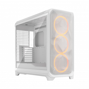 Корпус ПК без блока питания / Fractal Design FD-C-MES3X-06 / Корпус ПК без блока питания/ Case Fractal Design Meshify 3 XL RGB TG Clear Tint, Full-Tower, 3x140mm ARGB, 2xUSB-A 3.2 + 1xUSB 3.2 Type-C SSI-EEB, SSI-CEB, E-ATX, ATX, mATX, mITX, White