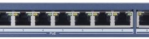 Коммутатор Hikvision DS-3E0510P-E(B) 9x1Гбит/с 1SFP 8PoE+ 110W неуправляемый