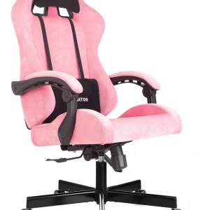 Кресло игровое Knight Terminator розовый Velvet 36 крестов. металл