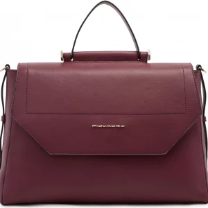 Деловая сумка женская Piquadro Circle BD6778W92/BO с отделением для ноутбука 14" сливовая натур.кожа