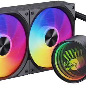 Система водяного охлаждения Bloody LC-10 ARGB Soc-AM5/AM4/1200/1700/1851 черный 4-pin 20-35dB Al+Cu 260W Ret (LC-10-ARGB240-BK)