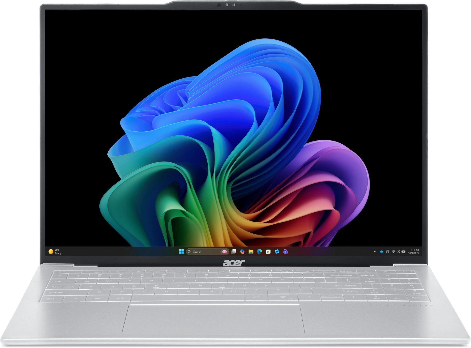 Ноутбук Acer SFA16-61M-R721 Ryzen AI 7 350 16Gb SSD1Tb AMD Radeon 16" OLED WUXGA (1920x1200) без ОС silver WiFi BT Cam (NX.DJBCD.002)