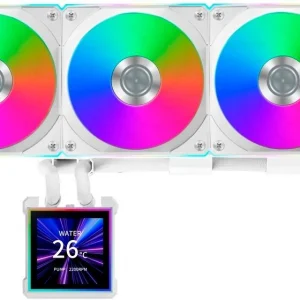 Система водяного охлаждения Lian-Li HydroShift II LCD-S 360CL ARGB Soc-AM5/AM4/1700/1851 белый 4-pin 30dB Al+Cu LCD Ret (G89.GHS2LCDS36CW.R0)