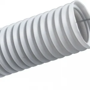 Труба гофр. гибкая ПВХ Cabeus FCPL-20-PVC-100-1-GY внеш.D=20мм с протяжкой 100м сер.