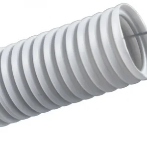 Труба гофр. гибкая ПВХ Cabeus FCPL-25-PVC-050-1-GY внеш.D=25мм с протяжкой 50м сер.