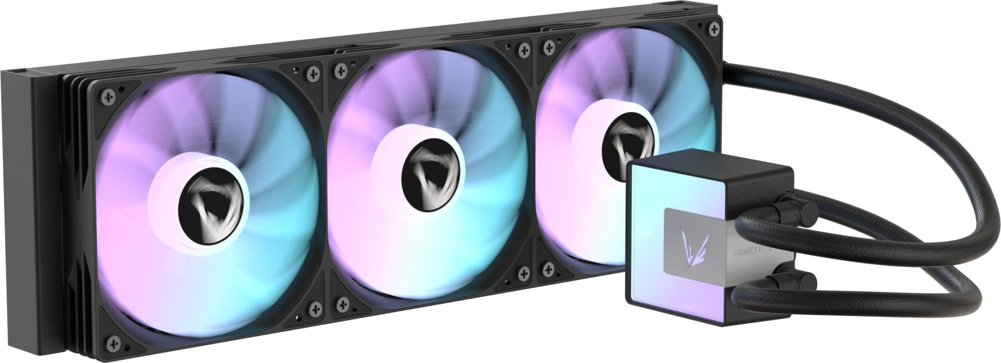 Система водяного охлаждения Formula Ice Jet Glow 360 ARGB Soc-AM5/AM4/1200/2066/1700/1851 черный 4-pin 1-27dB Al+Cu 300W Ret (ICE JET GLOW 360 BK)