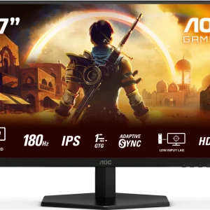 Монитор AOC 27" Q27G42XE черный IPS LED 16:9 HDMI M/M матовая 1000:1 300cd 178гр/178гр 2560x1440 180Hz DP Quad 2K (1440p) 5.29кг