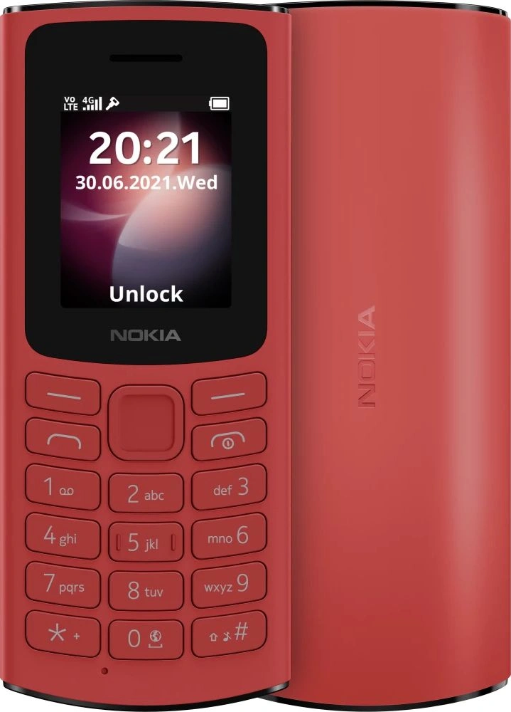Мобильный телефон Nokia 106 DS TA-1564 красный моноблок 1.8" 120x160 Series 30+ GSM900/1800 GSM1900