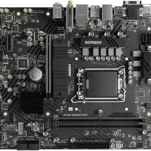 Материнская плата MSI B760M BOMBER WIFI Soc-1700 Intel B760 2xDDR5 mATX AC`97 8ch(7.1) 2.5Gg+VGA+HDMI+DP