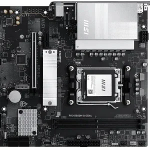 Материнская плата MSI PRO B850M-B GEN4 Socket AM5 AMD B850 2xDDR5 mATX AC`97 8ch(7.1) 2.5Gg RAID+HDMI+DP