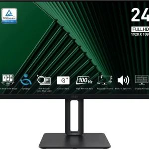 Монитор MSI 23.8" Pro MP245PG E14 черный IPS LED 16:9 HDMI M/M матовая HAS Piv 1300:1 300cd 178гр/178гр 1920x1080 144Hz VGA DP FHD 4.62кг