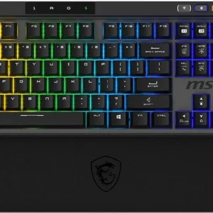 Клавиатура MSI STRIKE Pro W Silent механическая серый/черный USB Multimedia for gamer LED (подставка для запястий) (S11-43RU210-CLA)