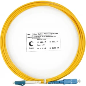 Шнур Cabeus FOP(s)-9-LC-SC-3m оптический simplex LC-SC 9/125 sm 3м LSZH
