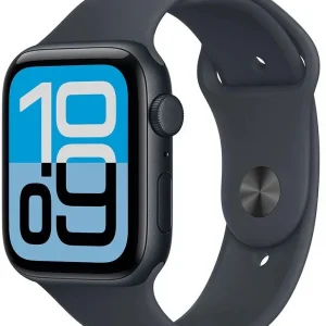 Смарт-часы Apple Watch SE 3 2025 A3325 44мм OLED корп.темная ночь Sport Band рем.темная ночь разм.брасл.:M/L (MEHQ4AF/A)