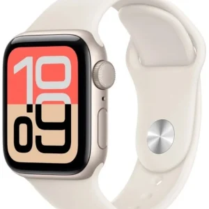 Смарт-часы Apple Watch SE 3 2025 A3325 44мм OLED корп.сияющая звезда Sport Band рем.сияющая звезда разм.брасл.:M/L (MEHJ4AF/A)