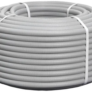 Труба гофр. гибкая ПВХ NTSS NTSS-TGS25 внеш.D=25мм 100м сер.