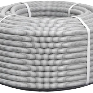 Труба гофр. гибкая ПВХ NTSS NTSS-TGS32 внеш.D=32мм 100м сер.