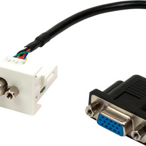 Вставка Lanmaster LAN-WA-LP-VGA-FF-0.2 22.5x45 1xVGA D-SUB