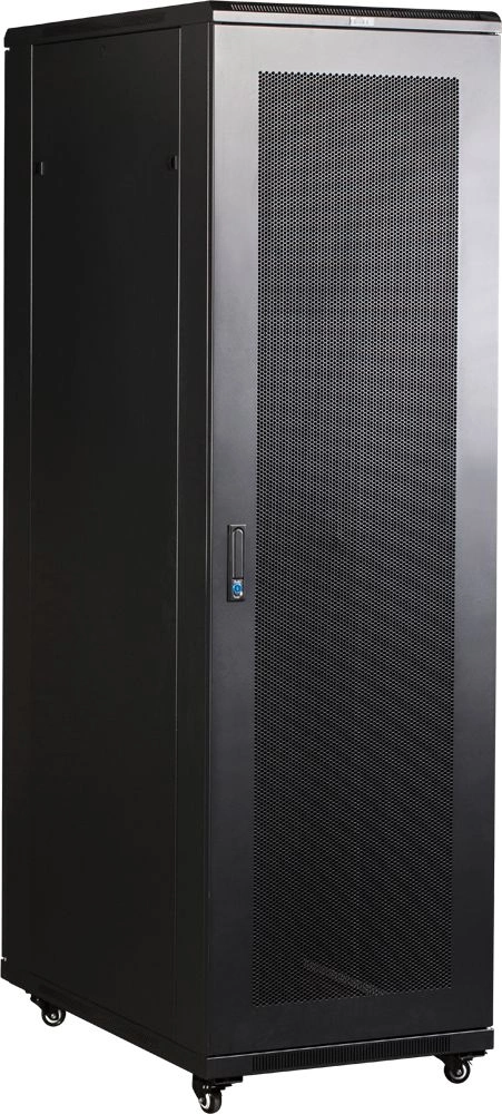 Шкаф коммутационный Lanmaster (TWT-CBB-37U-6X10-P1) 37U 600x1000мм пер.дв.перфор. задн.дв.перфор.2-хст. 800кг черный IP20 сталь