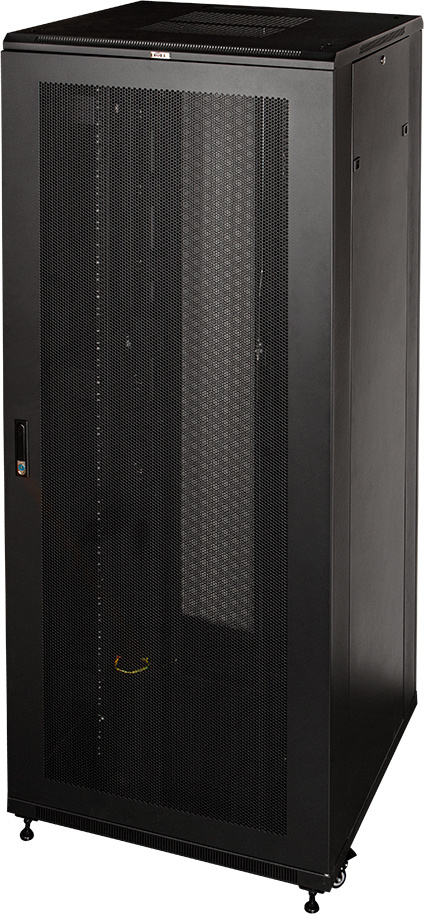 Шкаф серверный Lanmaster Business (TWT-CBB-47U-8X12-P1) 47U 800x1200мм пер.дв.перфор. задн.дв.перфор.2-хст. 2 бок.пан. 800кг черный