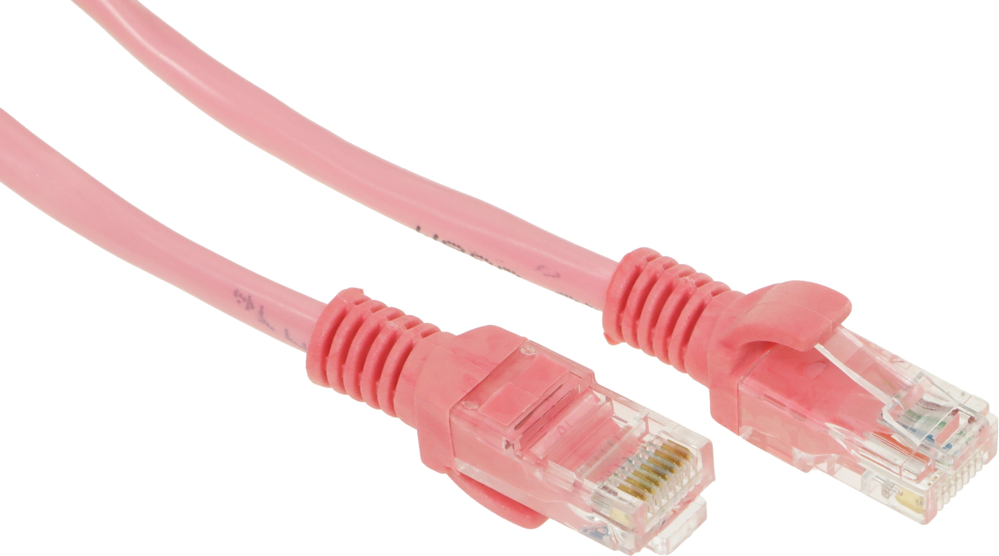 Патч-корд PP12-0.5M/RO 1000G UTP 4 пары cat5E CCA molded 0.5м розовый RJ-45 (m)-RJ-45 (m)