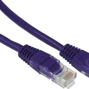 Патч-корд PP12-1M/V 1000G UTP 4 пары cat5E CCA molded 1м фиолетовый RJ-45 (m)-RJ-45 (m)