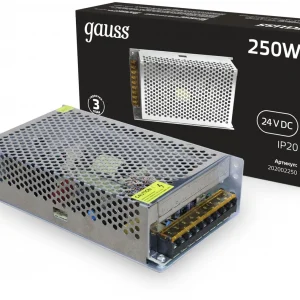 Блок питания Gauss 202002250 для лен.светод. черный