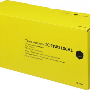 Картридж лазерный T2 TC-HW1106AL W1106A черный (1000стр.) для HP Laser 107a/107r/107w/MFP 135a/135r/135w/137fnw