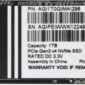Накопитель SSD AGi PCIe 3.0 x4 1TB AGI1T0GIMAI298-CB AI298 M.2 2280
