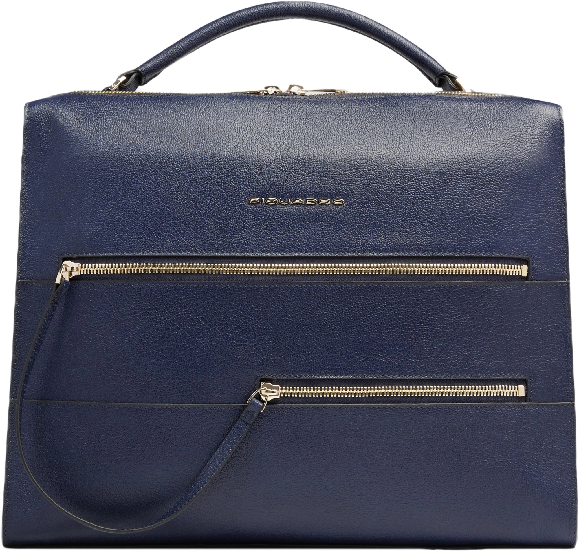 Деловая сумка женская Piquadro Patricia CA6774W140/BLU с отделением для ноутбука 14" темно-синяя натур.кожа