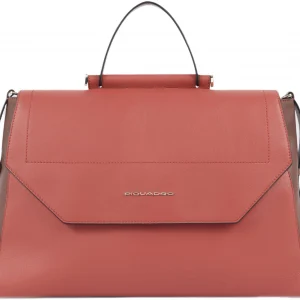 Деловая сумка женская Piquadro Circle BD6778W92/ARTM с отделением для ноутбука 14" терракотовая/кофейная натур.кожа