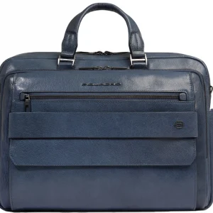 Деловая сумка мужская Piquadro Solm CA7025S141/AV с отделением для ноутбука 14" серая натур.кожа