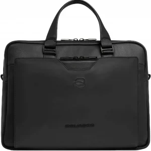 Деловая сумка мужская Piquadro Ael CA6920S142/N с отделением для ноутбука 14" черная натур.кожа