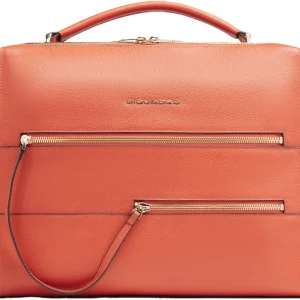 Деловая сумка женская Piquadro Patricia CA4098W140/AR с отделением для ноутбука 14" коралловая натур.кожа