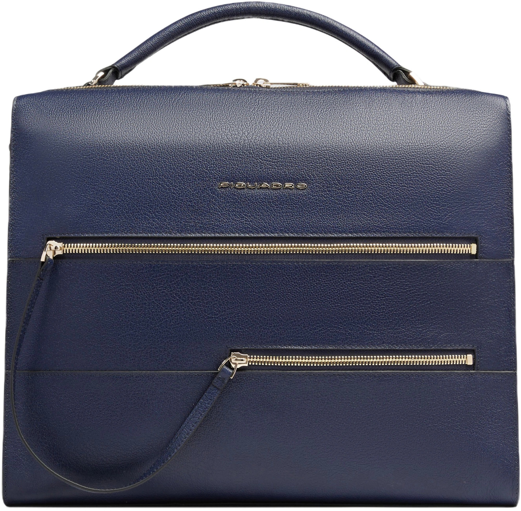 Деловая сумка женская Piquadro Patricia CA4098W140/BLU с отделением для ноутбука 14" синяя натур.кожа