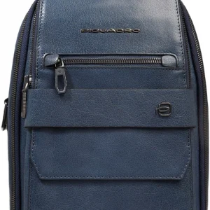 Рюкзак слинг мужской Piquadro Solm CA7028S141/AV серо-голубой кожа