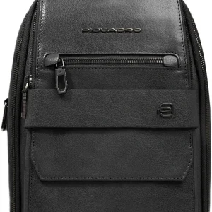 Рюкзак слинг мужской Piquadro Solm CA7028S141/N черный кожа