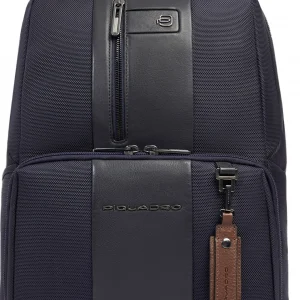Рюкзак Piquadro Brief2 CA3214BR2/BLUCU темно-синий/коричневый нейлон/натур.кожа