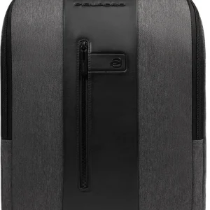Рюкзак мужской Piquadro Brief2 CA4818BR2/GRN серый/черный нейлон/натур.кожа